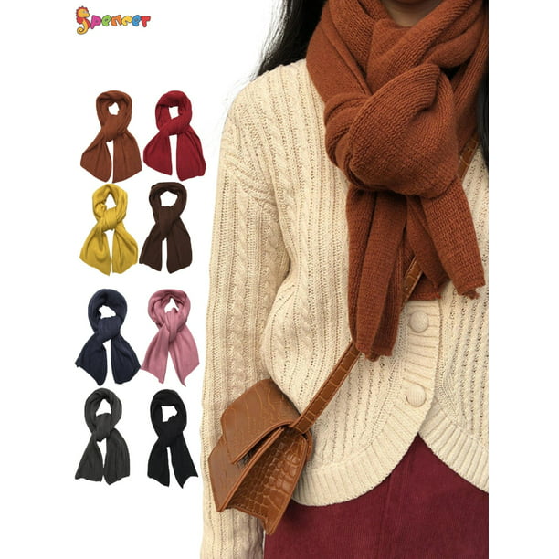 Womens Mens Soft Cashmere Solid Infinity Scarf Long Warm Snood Scarves Winter warmer